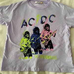 Anthropologie LETLUV AC/DC Jailbreak graphic tshirt New size XS
